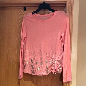 Mudd, girls coral long sleeve shirt, XL 14/16